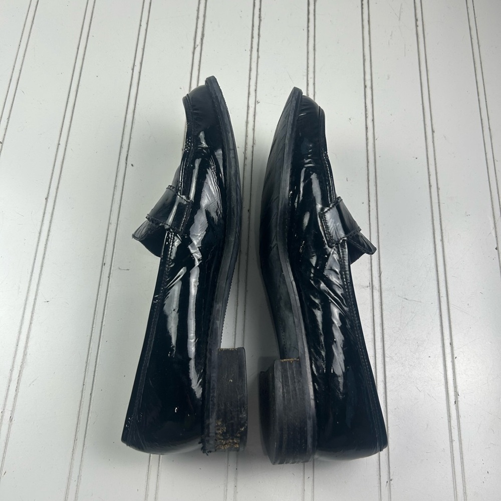 Stuart Weitzman Vintage Black Patent Leather Loafers Womenโs Size 6.5 - Picture 11 of 12